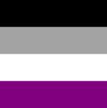 Asexual flag 90 x 150 cm